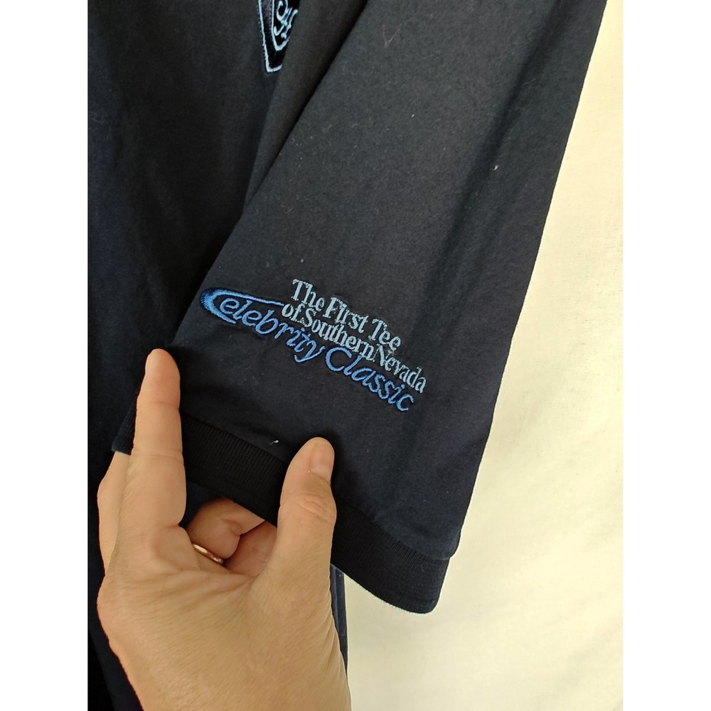 Marbas Polo Golf Short Short Sleeve Navy Blue Cotton Lexus Nevada‎ Celebrity L - Picture 7 of 10